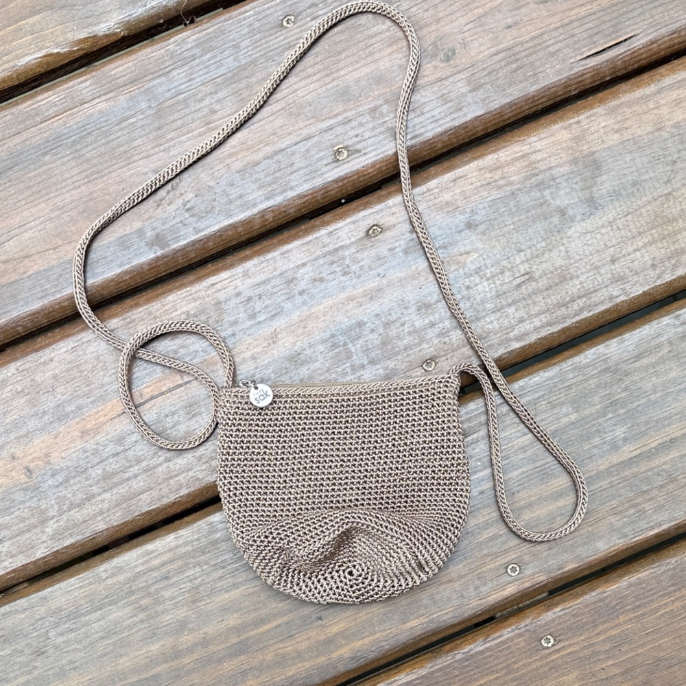 The Sak Brown Crochet Crossbody Bag
